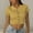 Yellow, variant on USSUMA Women's Tops Workout Tops for Women Women Casual Turndown Collar Buttons Short Sleeve Solid Pullover Blouse T-Shirt Tops Loose Summer Saving Summer Tops for Women