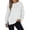 (Solid)White, variant on YODETEY Women's Crewneck Sweatshirt with Long Sleeve,Casual Side Zipper Sweatshirts, Women's Plus Gray,Size S