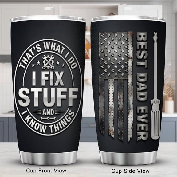 Christmas Gifts for Dad, Men - Gifts for Dad from Daughter, Son - Dads Birthday Gift Ideas, Happy Birthday gifts for Dads, Fathers - Best Dad Ever Gift, Best dad Tumbler, 20 Oz dad Cup