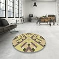 thumbnail image 4 of Ahgly Company Machine Washable Indoor Square Transitional Brown Area Rugs, 7' Square, 4 of 7