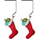 thumbnail image 3 of Soporte para medias, perchas de metal para medias, ganchos para adornos navideños para manto, escalera, medias navideñas (negro, 2), 3 of 5