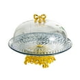 thumbnail image 3 of DOLITY Cake Stand Multifunctional Round Footed Cake Plate for Candy Muffins Cookies smoke gray, 3 of 9