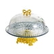 thumbnail image 3 of Soporte para pasteles, plato para servir postres, bandeja decorativa de cocina, expositor de pasteles con base humo gris, 3 of 9