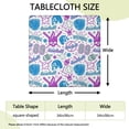 thumbnail image 2 of Colorful Baseball Icons Pattern Square Fitted Tablecloth with Elastic Edge,Square Table Cover,Washable Elastic Table Cover for Home Kitchen Party Decor 34"x34", 2 of 6