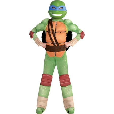 Amscan Teenage Mutant Ninja Turtles Leonardo Muscle Halloween Costume for Boys, Medium, with Included