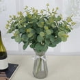 thumbnail image 1 of Hojas De Eucalipto Artificiales, Tallos Verdes Artificiales Para Centros De Mesa De Bodas, Arreglos Decorativos Para El Hogar, Exhibiciones Florales Festivas, Plantas Artificiales Realistas, 1 of 9