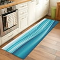 thumbnail image 3 of Teal Gradient Washable Area Rug&nbsp;2x6ft Fluid Wave Art Abstract Modern Soft Rectangle&nbsp;Rugs for Living Room, Non Slip Carpet for Bedroom&nbsp;Entryway Dining Room, 3 of 9