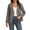 Gray, variant on Women's Plus Size Open Front Suit Jackets Office Work Commute Casual Blazer Fashion Solid Color Collarless Business Jackets