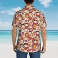 thumbnail image 4 of Bingfone Men's Short Sleeve Button Down Shirts Hawaiian Maneki-Neko Cats Printed Beach Shirt, 4 of 7