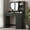 Black-A, variant on Vacmaster Large Mirror Vanity Desk with 3-Color Adjustable LED Lighting, Black Modern Makeup Vanity Set with Power Outlet, Hair Dryer Holder & 5 Drawers, Dressing Table for Bedroom