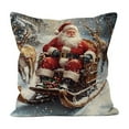 thumbnail image 3 of Xuniizn Christmas Pillow Covers 18x18 inch Xmas Decorations Soft Plush Faux Fur Wool Christmas Throw Pillow Cases Winter Holiday Decor for Sofa Living Room, 3 of 7
