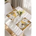thumbnail image 5 of Sunflower Gnomes Placemats Set of 6, Farmhouse Leaf Floral Spring Summer Placemats for Dining Table, Place Mats for Kitchen Tabletop, Waterproof Wipeable Dining Table Mats Set, 5 of 9