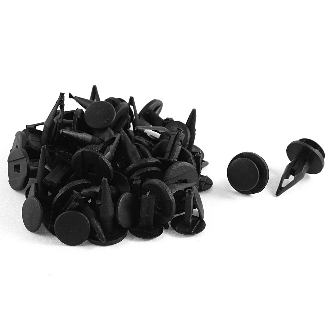 30 Pcs Black Plastic Splash Guard Moulding Bumper Clips 9mm x 18mm x