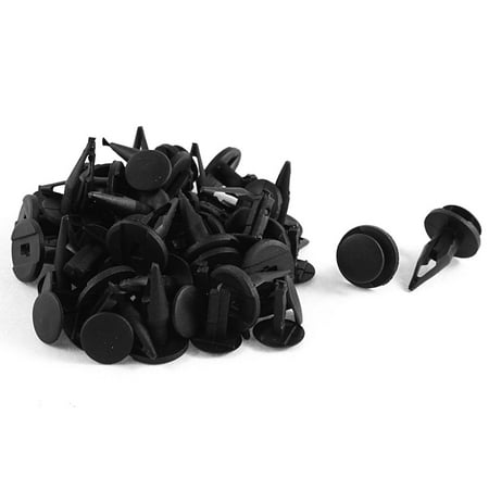 Unique Bargains 30 Pcs Black Plastic Splash Guard Moulding Bumper Clips 9mm x 18mm x (Best Way To Restore Black Bumpers)
