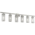 thumbnail image 4 of 44.4 inch 6 Light Brushed Nickel Bathroom Vanity light fixture with Brushed Nickel Stainless Steel Mesh Shade Shade, 4 of 5