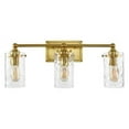 thumbnail image 2 of SAFAVIEH Johari 3-Light LED Gold Iron Wall Sconce with Clear Shade, 2 of 7