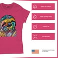 thumbnail image 4 of Tee Hunt Dean Russo Cute Lazy Sloth T-Shirt Funny Wild Life Colorful Women's T-Shirt Tee, Pink, X-Large, 4 of 5