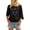 Black, variant on Crochet Top For Women，Womens 3/4 Sleeve Tops Summer Sweaters For Women Crochet Pullover Knit Tops For Women Pullover Sweater Shirts Summer Crochet Sweater Fish Net Cover Up