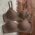 thumbnail image 6 of Byworldtasic Womens Seamless Wireless Bra V‑Neck Soft Smooth No Underwire Bra Adjustable Straps Everyday Bralette, 6 of 7