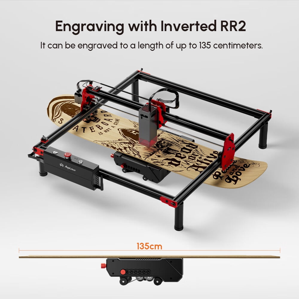 AlgoLaser Laser Engraver Rotary Roller, Y-axis Rotary Module, 7 Adjustment Diameters, 360° Laser Rotary Attachment for Engraving Cylindrical Objects
