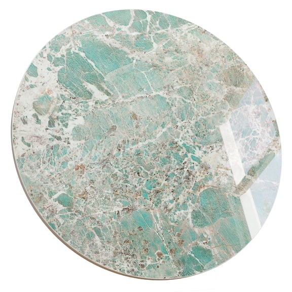 SSTBLEV Green Round Sintered Stone Table Top, 23.62", 0.43"