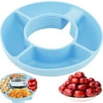 thumbnail image 3 of POINTERTECK Snack Ring for Cup 4 Compartment Snack Container Safe Silicone Cups Snack Tray Reusable Cups Snack Platters Portable Effortless to Clean Snack Ring for 40 oz Cups (White ), 3 of 11