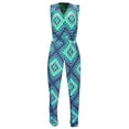 thumbnail image 3 of Tribal Geometric Sleeveless Party Wear Romper Jumpsuit Pants, 3 of 10