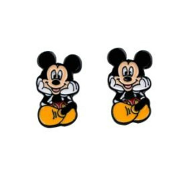 Mickey Mouse Cartoon Character Figure Enamel Metal Stud Earrings