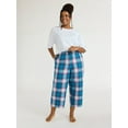 thumbnail image 3 of Joyspun Women's Woven Cropped Pajama Pants, Sizes XS to 3X, 3 of 6