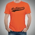 thumbnail image 2 of UGP Campus Apparel Baltimore City Baseball Script Basic Cotton T-Shirt - X-Large - Orange, 2 of 6