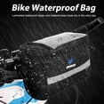 thumbnail image 4 of Bike Front Handlebar Bag, Waterproof Bicycle Front Storage Bag, Outdoor Cycling Pouch Front Basket with Touchscreen Transparent PVC Pouch for Smartphone Holder, Wallet, Sunglasses, 4 of 8