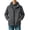 Dark Gray, variant on Sevevn Men 3 In 1 Rain Jacket Detachable Hood Regular Fit Waterproof Shell With Fleece Liner Chest Zip Pocket Side Pockets Elastic Cuffs For Hiking Wear