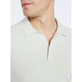 thumbnail image 4 of Free Assembly Men's Cozy Yarn Polo Sweater with Long Sleeves, Sizes S-3XL, 4 of 6