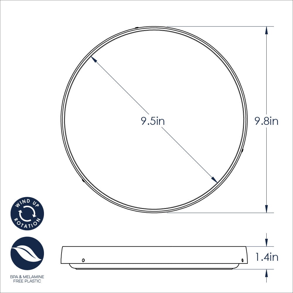 Nordic Ware Compact Micro-Go-Round, BPA-free and Melamine Free Plastic, 5 Year Warranty, 9.13" X 9.13" X 0.06"