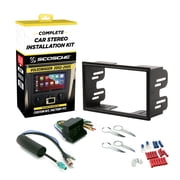Scosche ICVW5BN Double DIN Dash Kit and Harness Compatible w/ 2002-2005 Non-Amplified Volkswagen
