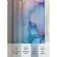 thumbnail image 6 of Marble Sheer Curtains 54 Inches Long 2 Panels Abstract Art Purple Blue Gradient Cave Rock Golden Lines Light Filtering Semi Sheer Window Curtains Drapes for Bedroom Living Room 52"x54", 6 of 7