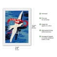 thumbnail image 2 of Peace Dove - Sabena Belgian World Airlines - Vintage Airline Travel Poster by Gaston Bogaert 1947 - Japanese Unryu Rice Paper Art Print 24 x 32 in, 2 of 4
