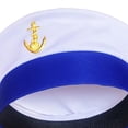 thumbnail image 7 of Jiibva Sailor Hat Yacht Captain Hat Sailor Costume Accessory Men Navy Marine Hat Adjustable Boat Navy Hat For Adult Men, 7 of 7
