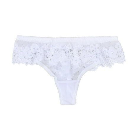 

Dadaria Ladies Underwear Women Lace Underwear Lingerie Thongs Panties Ladies Hollow Out Underwear Underpants White L Women