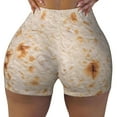 thumbnail image 2 of Fotbe Tortilla Shorts Sin Costuras – Shorts Deportivos de Cintura Alta para Mujer, Elásticos para Gimnasio, Yoga, Running o Ciclismo-Small, 2 of 8