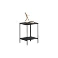thumbnail image 6 of JERFIT Modern 3-Piece Coffee Table Set with End Tables, Black Industrial Farmhouse Accent Tables with 2-Tier Storage for Living Room, 6 of 7