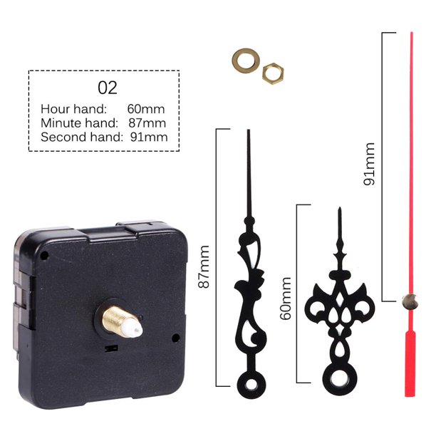 Mecanismo de reloj silencioso, máquina de movimiento de cuarzo, conjunto de puntero de manos de pared, mesa de relojería, eje largo, piezas de reparación de relojes DIY