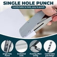 thumbnail image 3 of 3/6/8mm Diameters Single Hole Paper Puncher Metal Hand Operated Loose Leaf Punch Handle Designed Paper Punch Scale Design Accurate Punching for Document Binding, 3 of 10