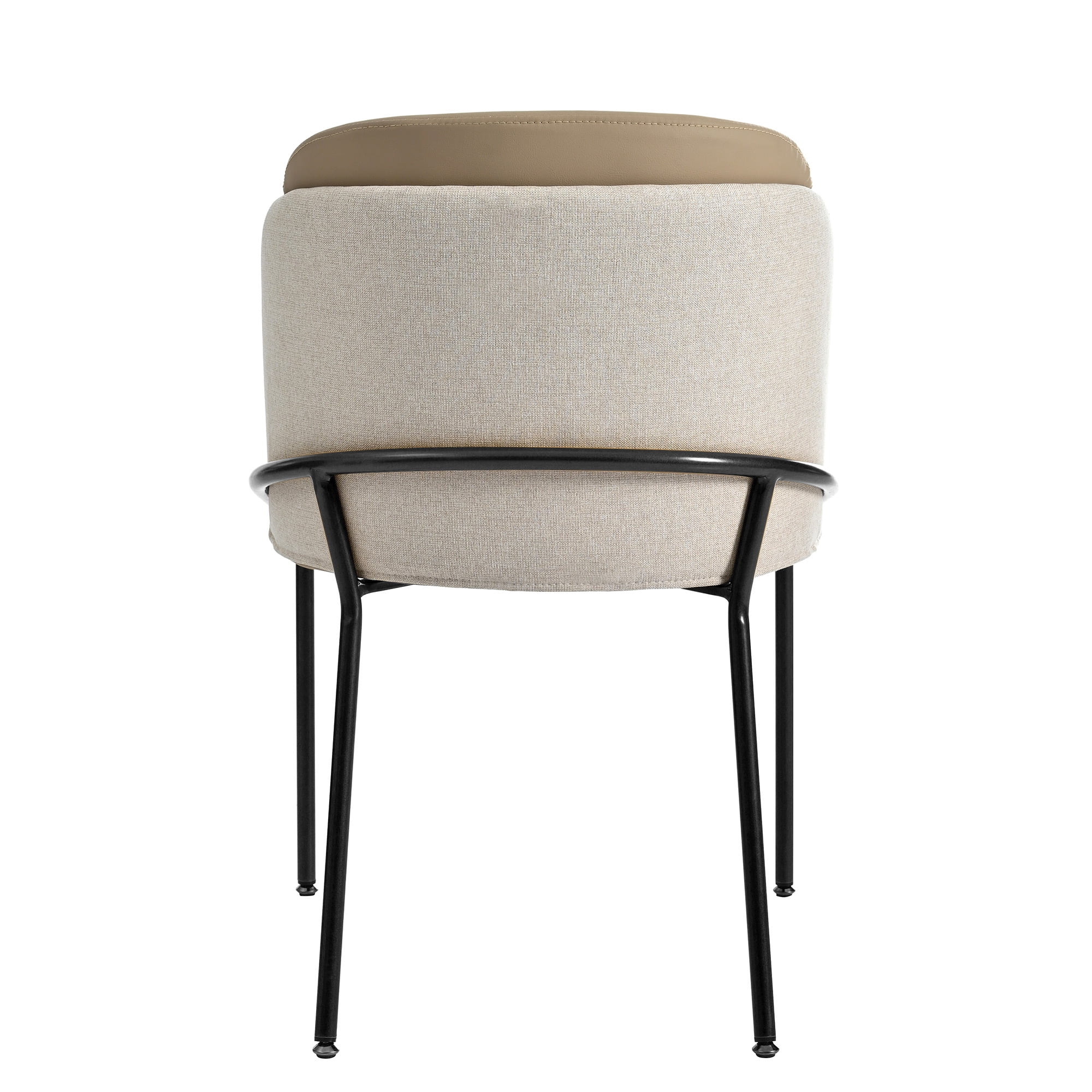 Noble House 2 Modern Chairs with Slanted Legs and Adjustable Feet (Beige)