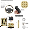 thumbnail image 7 of Yuyamidu Yellow Sunflowers 13 PCS Car Accessories Sets with Car Seat Covers Steering Wheel Cover Seatbelt Pads Trash Bin Auto Rear View Mirror Covers Coasters Butterfly Keychain for SUV Sedan, 7 of 7
