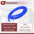 thumbnail image 4 of Unique Bargains 1 Pcs para manguera de vacío de silicona para aire y agua de alta temperatura línea de vacío automotriz 5Ft 3/16" 4mm ID 2.5mm grosor azul, 4 of 7