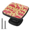 thumbnail image 1 of 4 Pcs Cabinet Handle Drawer Pulls Animals Set Knobs with Screws Square Furniture Office Cabinet Knob Decoration, 1 of 5