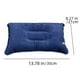 thumbnail image 3 of Almohada inflable de viaje con flocado grueso | Almohada portátil para siestas largas para camping, oficina y exteriores | Material de PVC flocado azul, 3 of 6