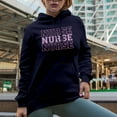 thumbnail image 2 of Nurse Word, Nurses Week Merch Gift, Navy Blue Hooded Sweatshirt or Hoodie, 2XL, 2 of 5
