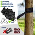 thumbnail image 3 of Hamaca de camping para exteriores, lona portátil Hamaca ligera con correas aptas para árboles, bolsa de transporte, perfecta para jardín, balcón, patio, playa, senderismo, 3 of 4